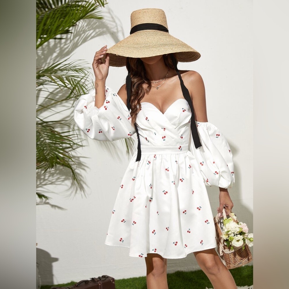 Cherry printed dress